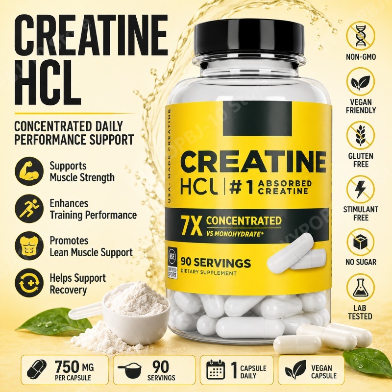 Creatine Hcl Capsule - Creatine HCl 750mg 90 Kapsul Pendukung