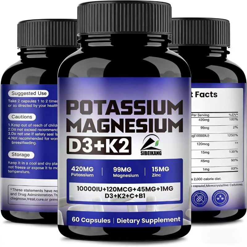 Vitamin D3 K2 Drop - Kapsul potasium magnesium seng mengandung suplemen