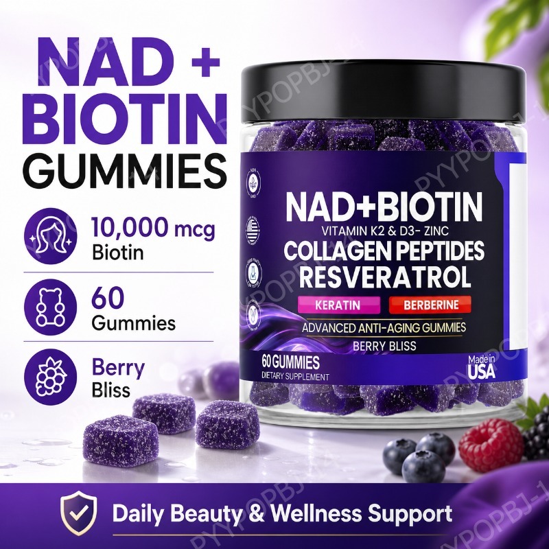 Vitamin D3 K2 Drop - Permen Kolagen Biotin dengan NAD+ Resveratrol