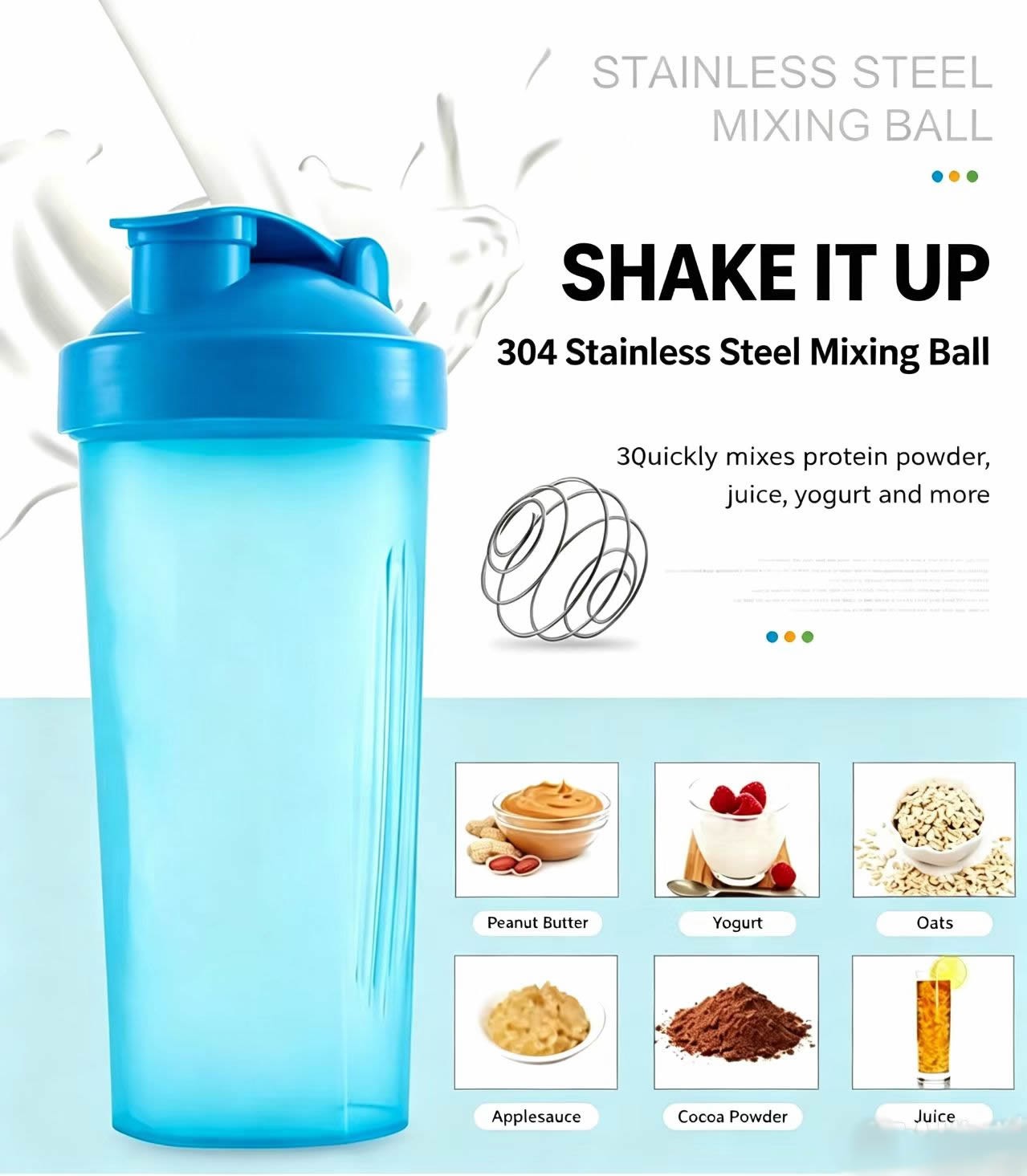 Protein Shaker Bottle - 2 buah botol pengocok protein berukuran