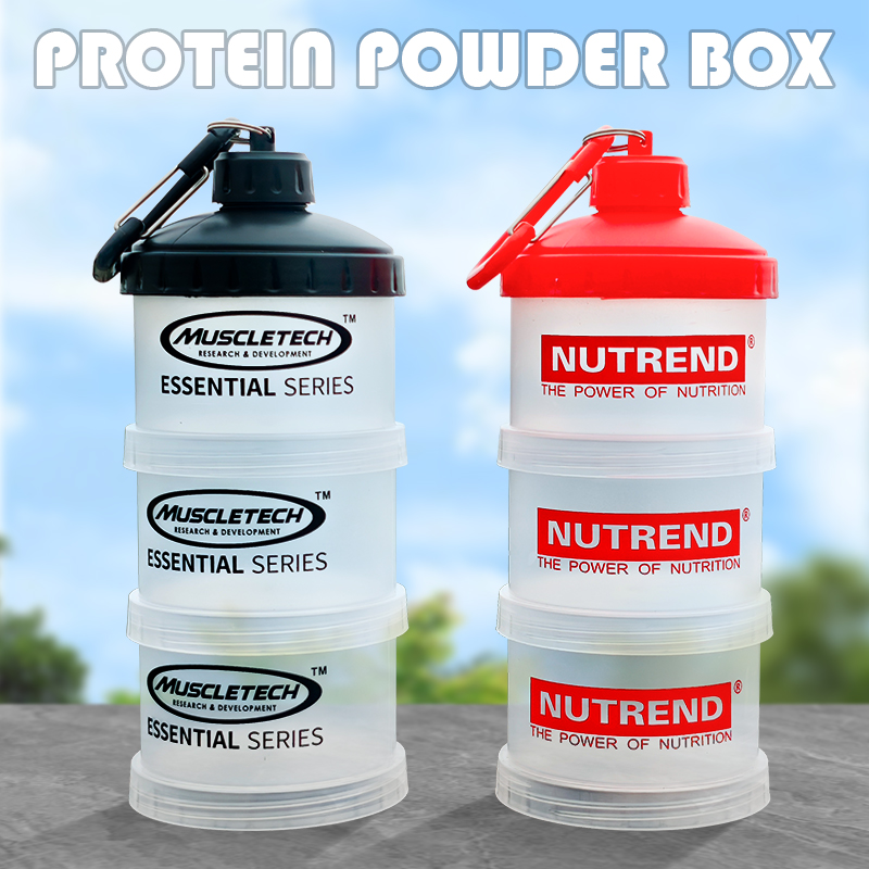 Nutrition For Fitness - Kotak Bubuk Protein Portabel 3 Lapis