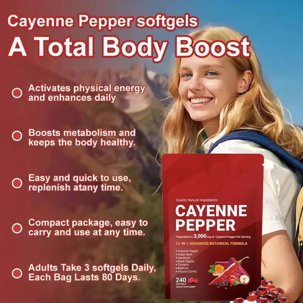 Vitamin D3 K2 Drop - 240 Softgel Kapsul Cabai Cayenne 3000mg