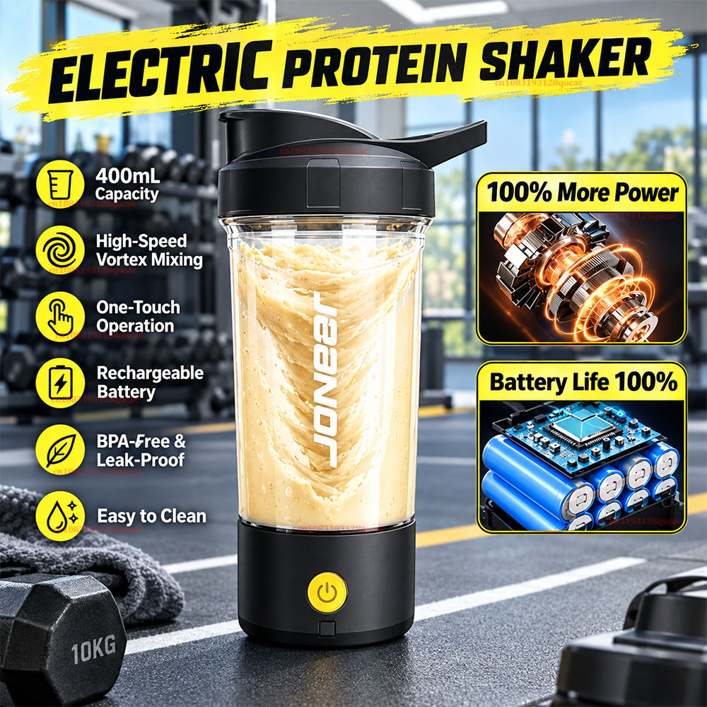 Protein Shaker Bottle - Botol Shaker Protein Elektrik Baru 2026,
