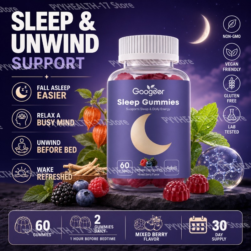 Melatonin Sleep Gummy - Permen Tidur Googeer untuk Dewasa dengan