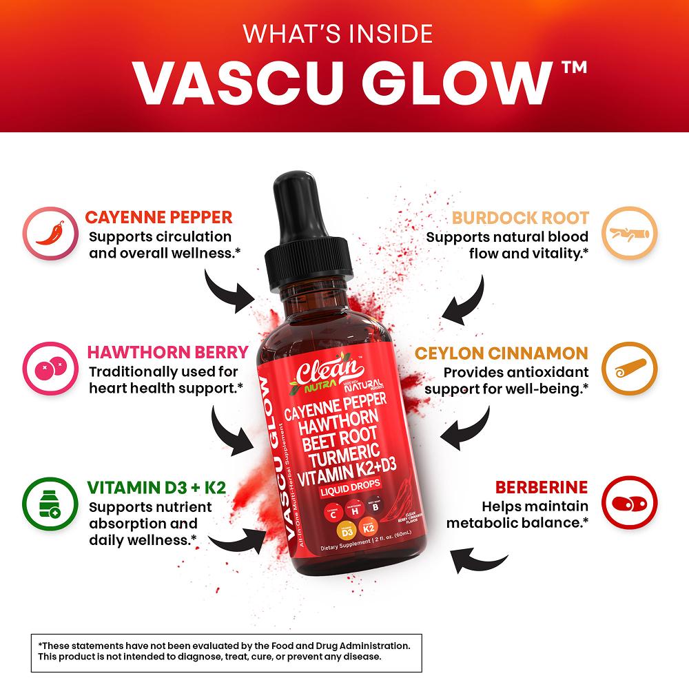 Clean Nutra Vascu Glow Liquid  - Vitamin D3 K2 Drop ulasan dan harga
