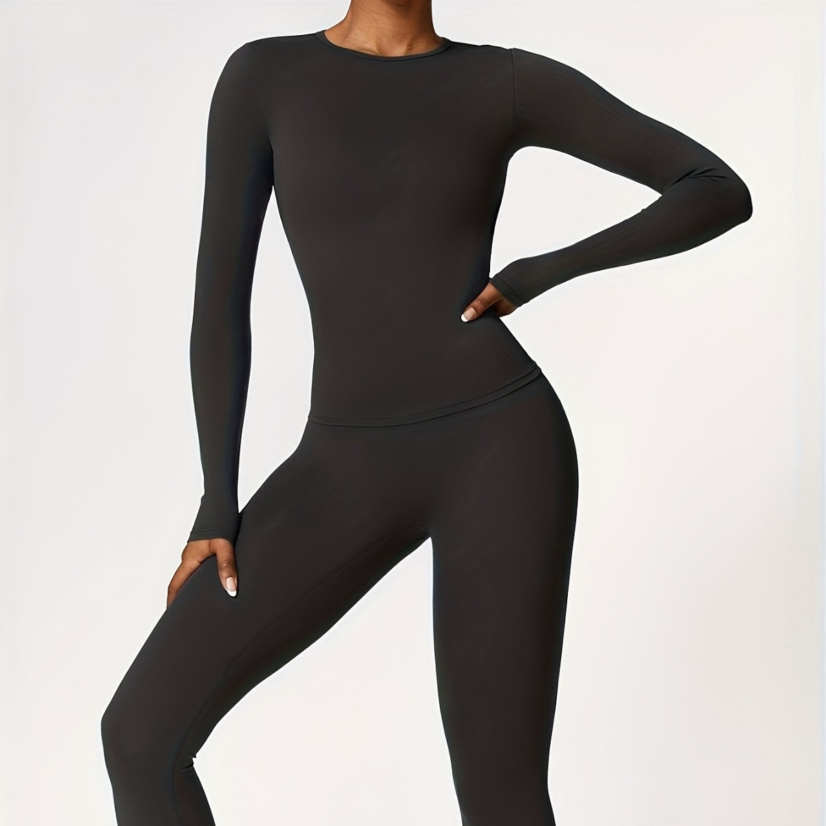 Setelan yoga ketat lengan panj - Fitness & Nutrition Lab ulasan dan harga