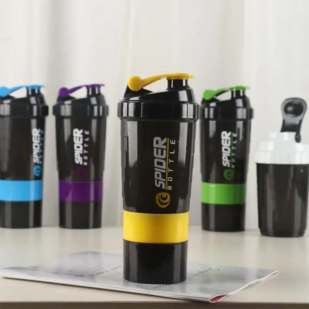 Botol pengocok Protein 3 tingk - Protein Shaker Bottle ulasan dan harga