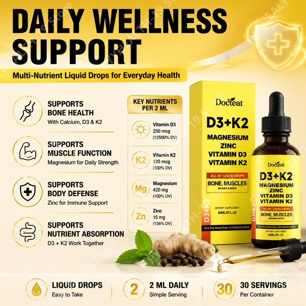D3+K2, Suplemen Cair dengan Ma - Vitamin D3 K2 Drop ulasan dan harga