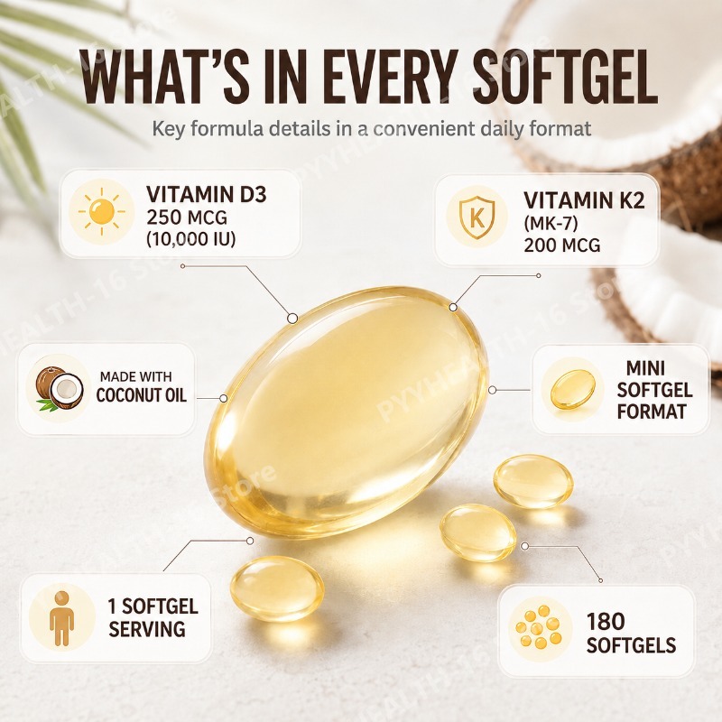 Softgel Vitamin D3 K2 dengan M - Vitamin D3 K2 Drop ulasan dan harga