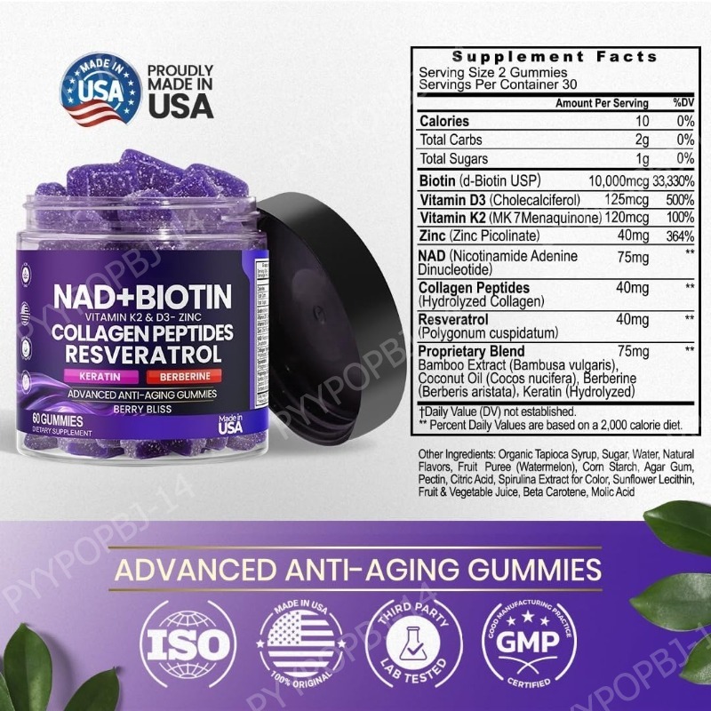 Permen Kolagen Biotin dengan N - Vitamin D3 K2 Drop ulasan dan harga