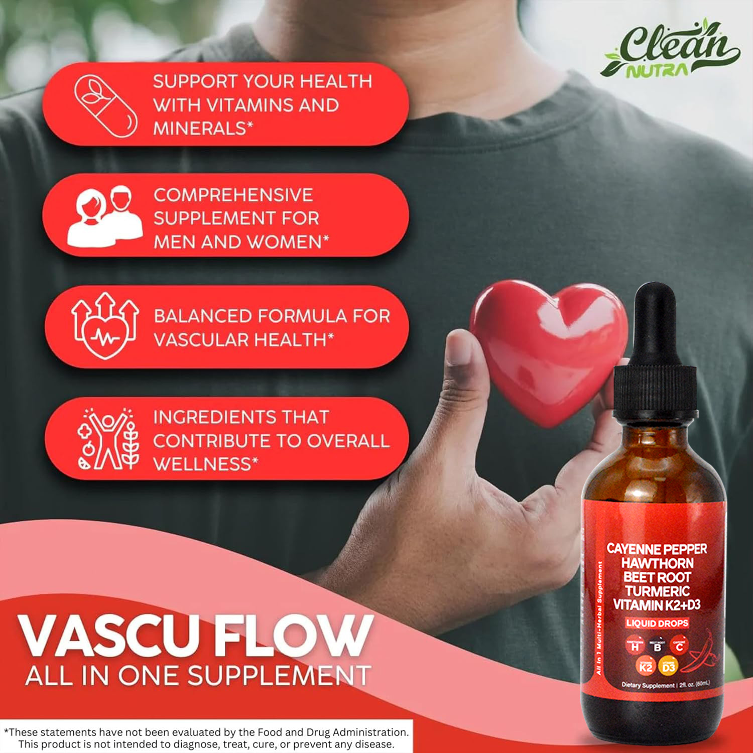 60ML Cairan Cabai Cayenne Orga - Vitamin D3 K2 Drop ulasan dan harga