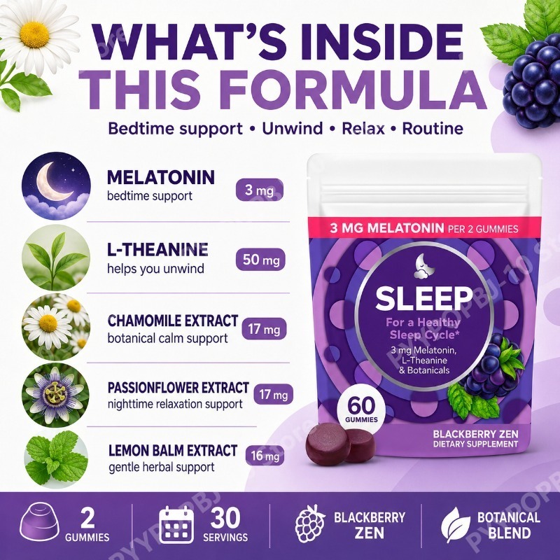 Permen Tidur Melatonin 3mg den - Melatonin Sleep Gummy ulasan dan harga