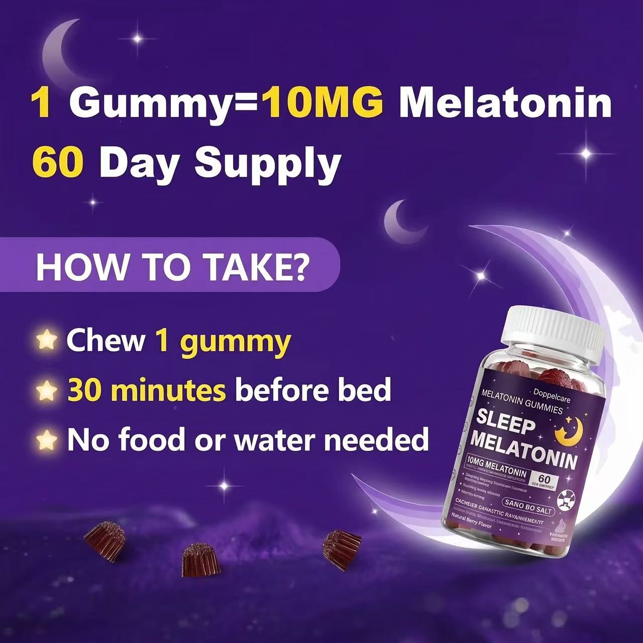 Permen Melatonin Bebas Gula Ve - Melatonin Sleep Gummy ulasan dan harga