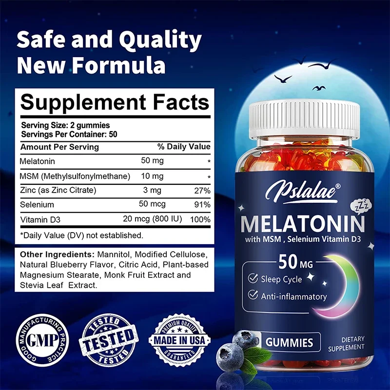 Melatonin Gummies 50mg - Dukun - Melatonin Sleep Gummy ulasan dan harga