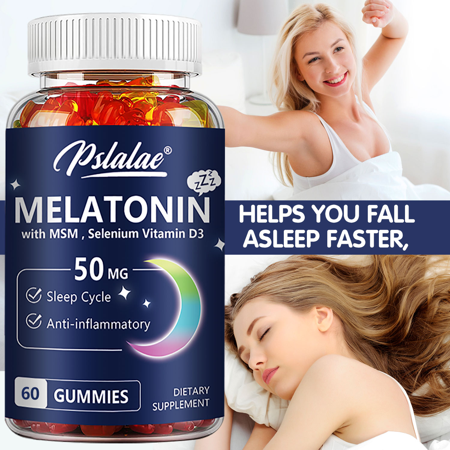 Melatonin Gummies 50mg - Pered - Melatonin Sleep Gummy ulasan dan harga